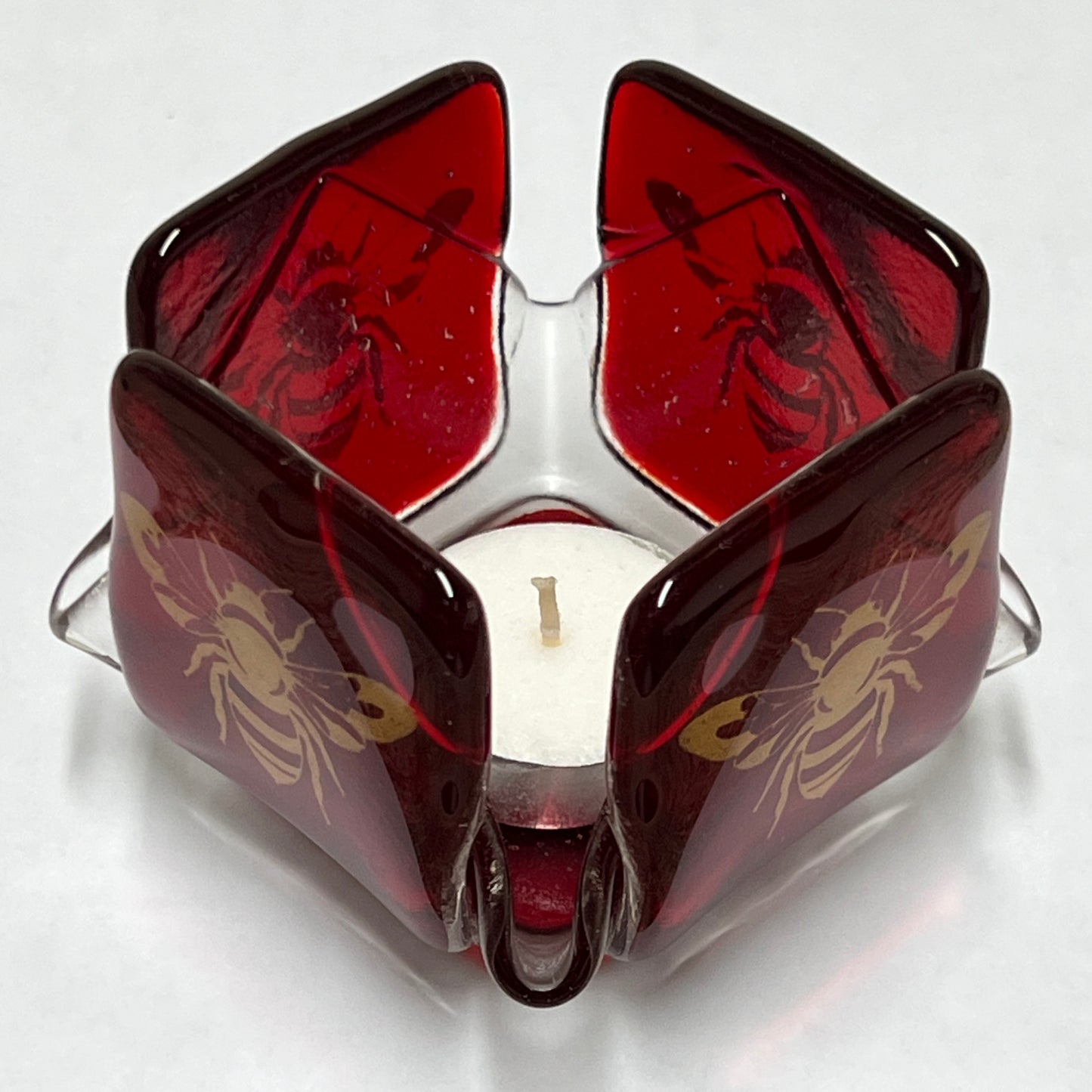 Honeybee in Ruby-Red