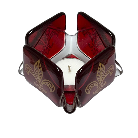Fleur-De-Lis in Ruby-Red