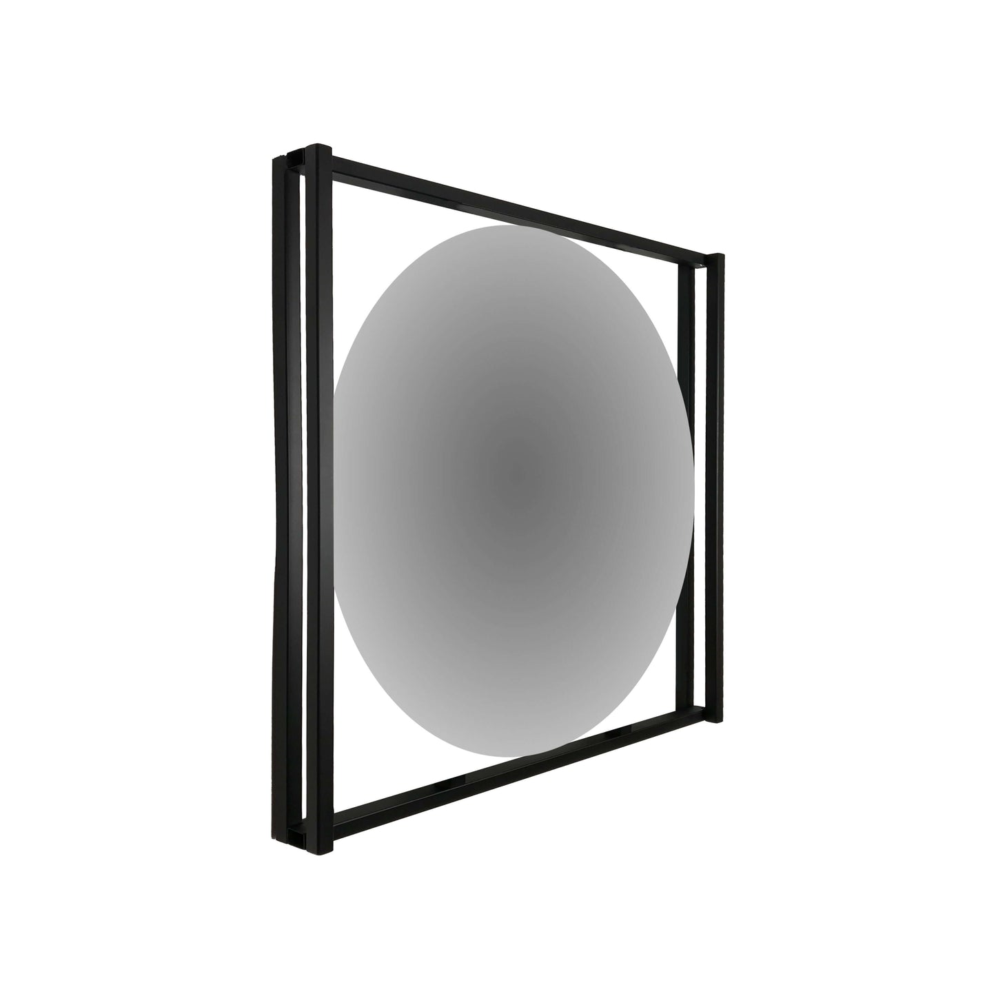 METAL FLOATING ROUND MIRROR SIDE VIEW