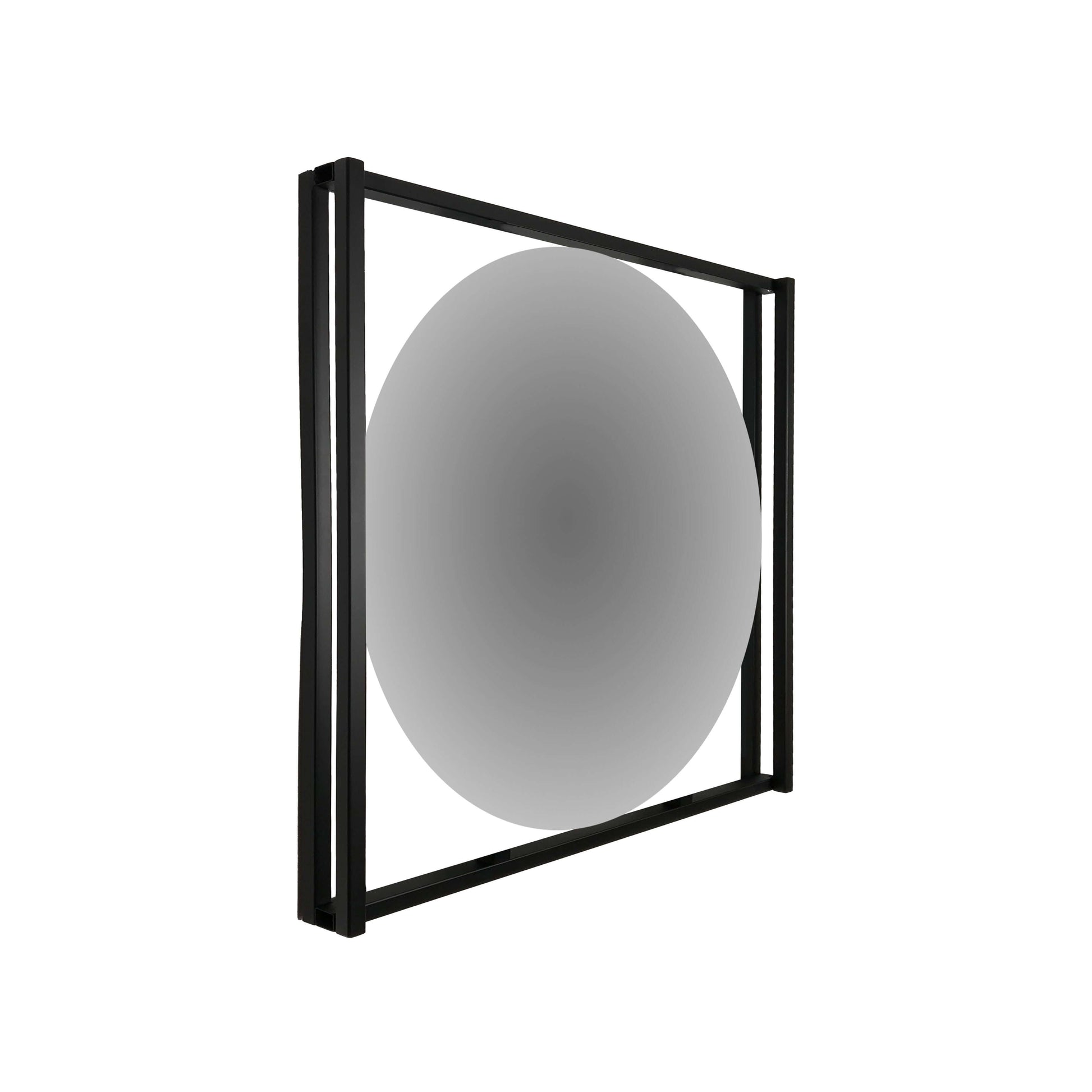 METAL FLOATING ROUND MIRROR SIDE VIEW