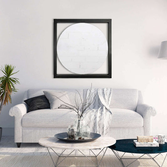 METAL FLOATING ROUND MIRROR