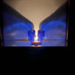 Transparent Blue Glass Candleholder