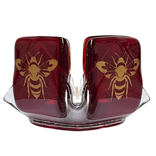 Honeybee in Ruby-Red
