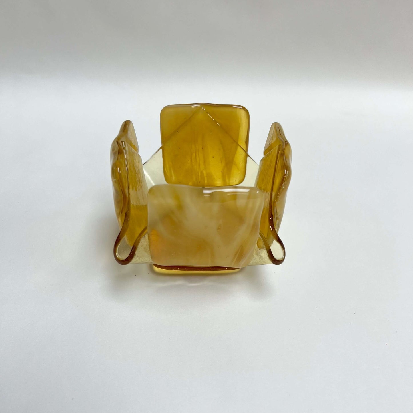 Amber Glass Candleholder