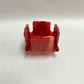 Red Glass Candleholder