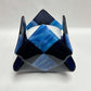 Blue Checkerboard Glass Decor