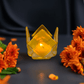 Transparent Yellow Glass Candleholder