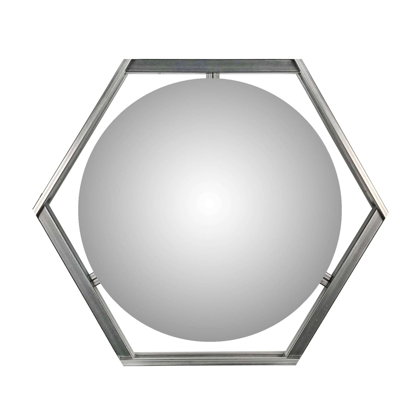 METAL HEXAGON FLOATING MIRROR