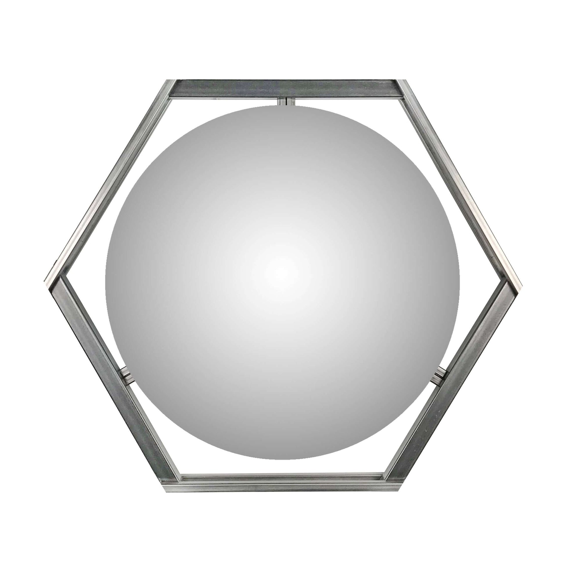 METAL HEXAGON FLOATING MIRROR