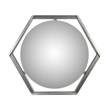 METAL HEXAGON FLOATING MIRROR