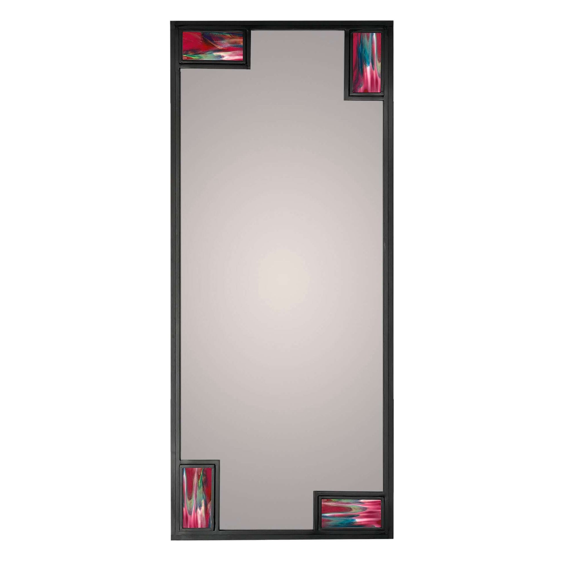 CONTEMPORARY FULL LENGTH MIRROR WITH STAINED GLASS