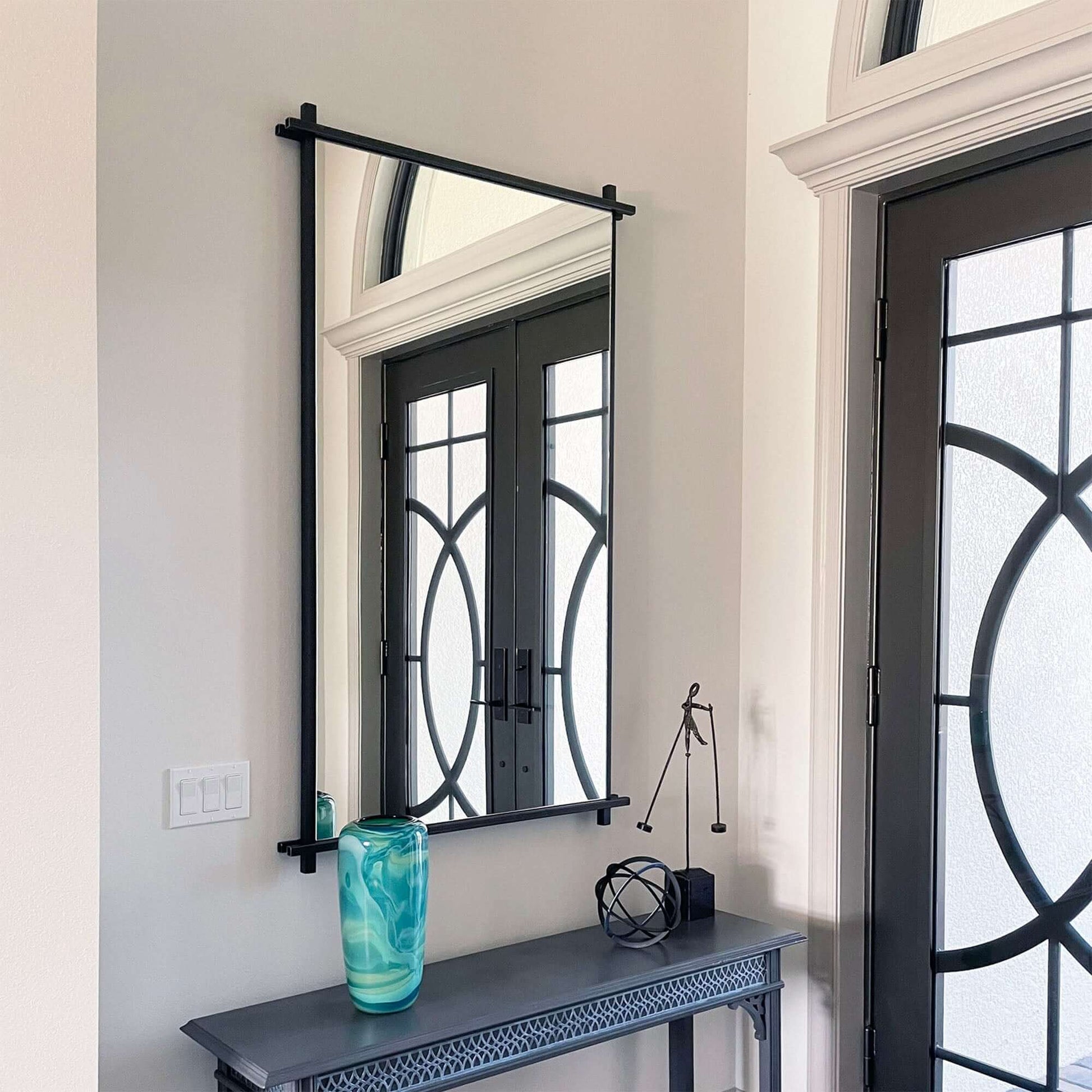 CROSS CORNER METAL MIRROR