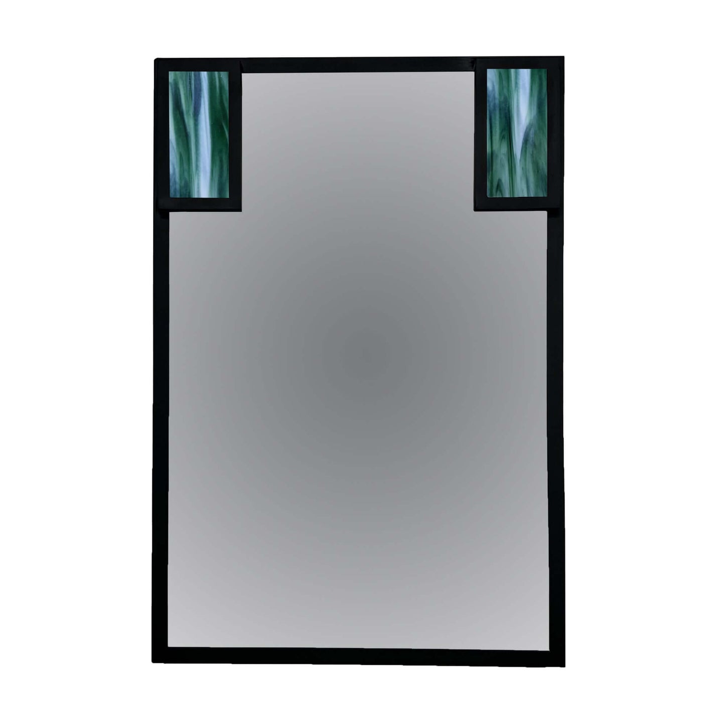 Metal Mirror with Stained Glass